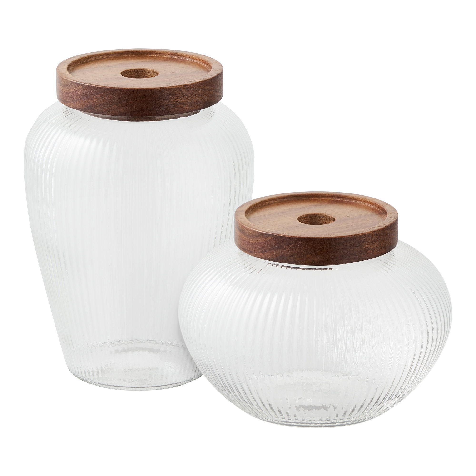Opbergpot Haastir Glas H17 cm - Set van 2