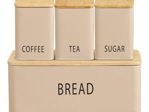 Brooddoos Meesone Bamboe Beige - Set van 4