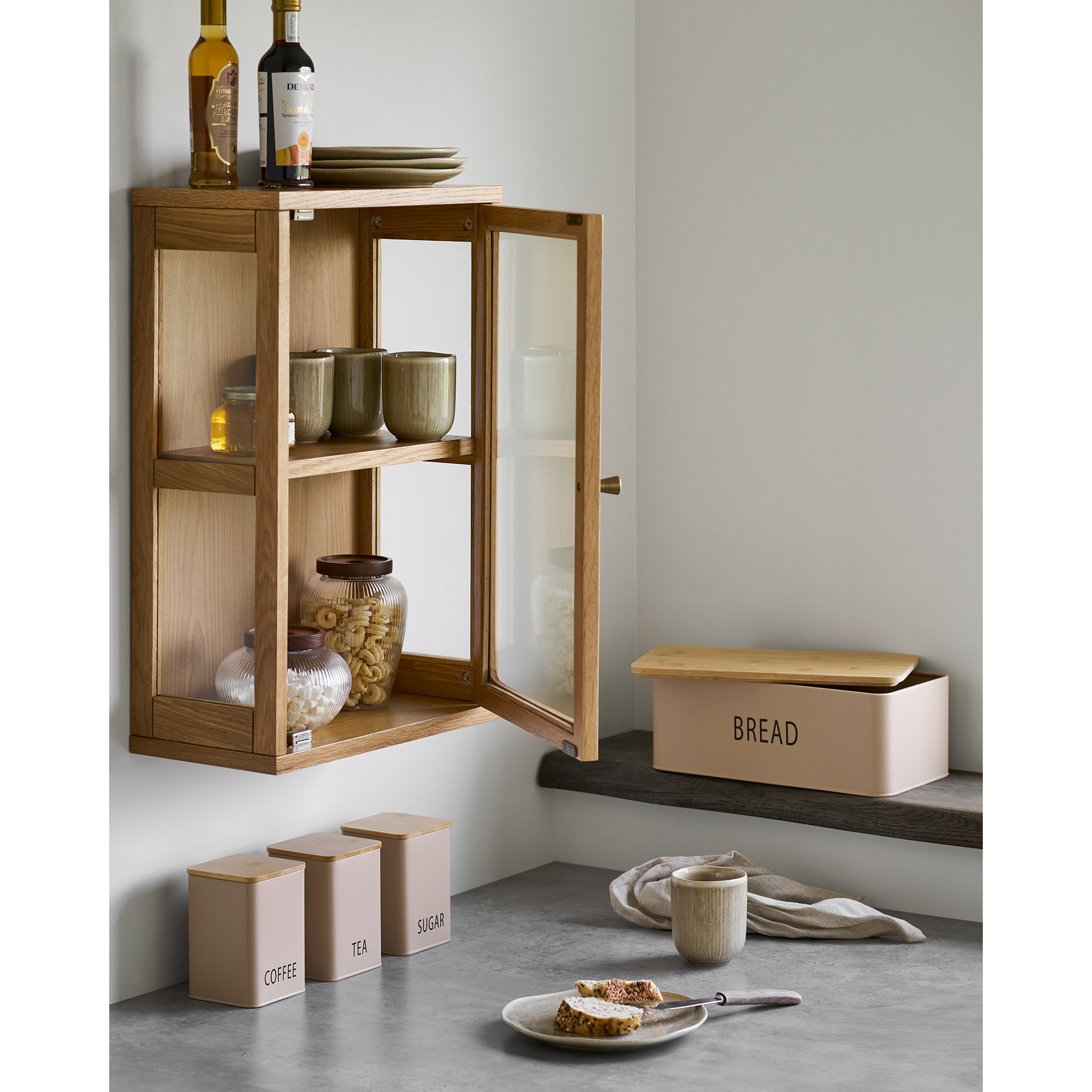 Brooddoos Meesone Bamboe Beige - Set van 4 - Afbeelding 7