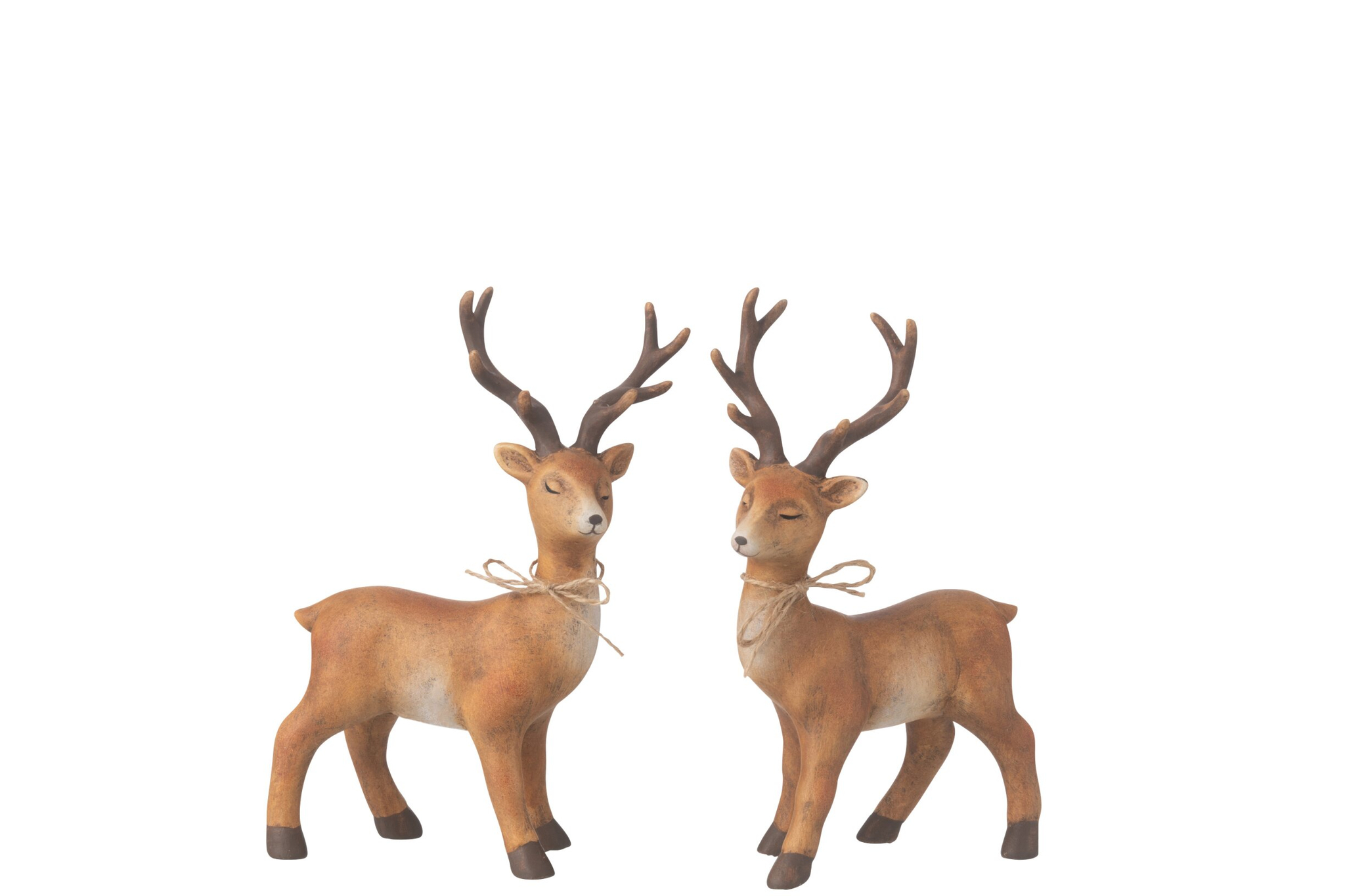 Decoratiefiguur Tammonte Porselein Bruin - Set van 2 - Afbeelding 2