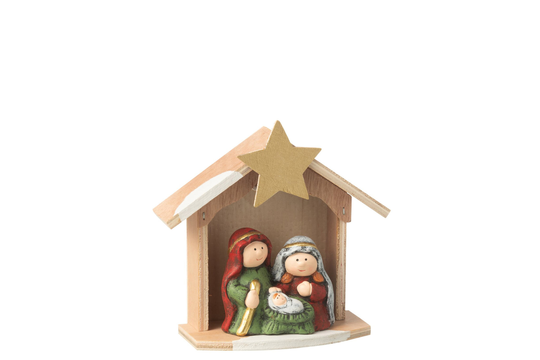 Kerststal Peekino Porselein Meerkleurig