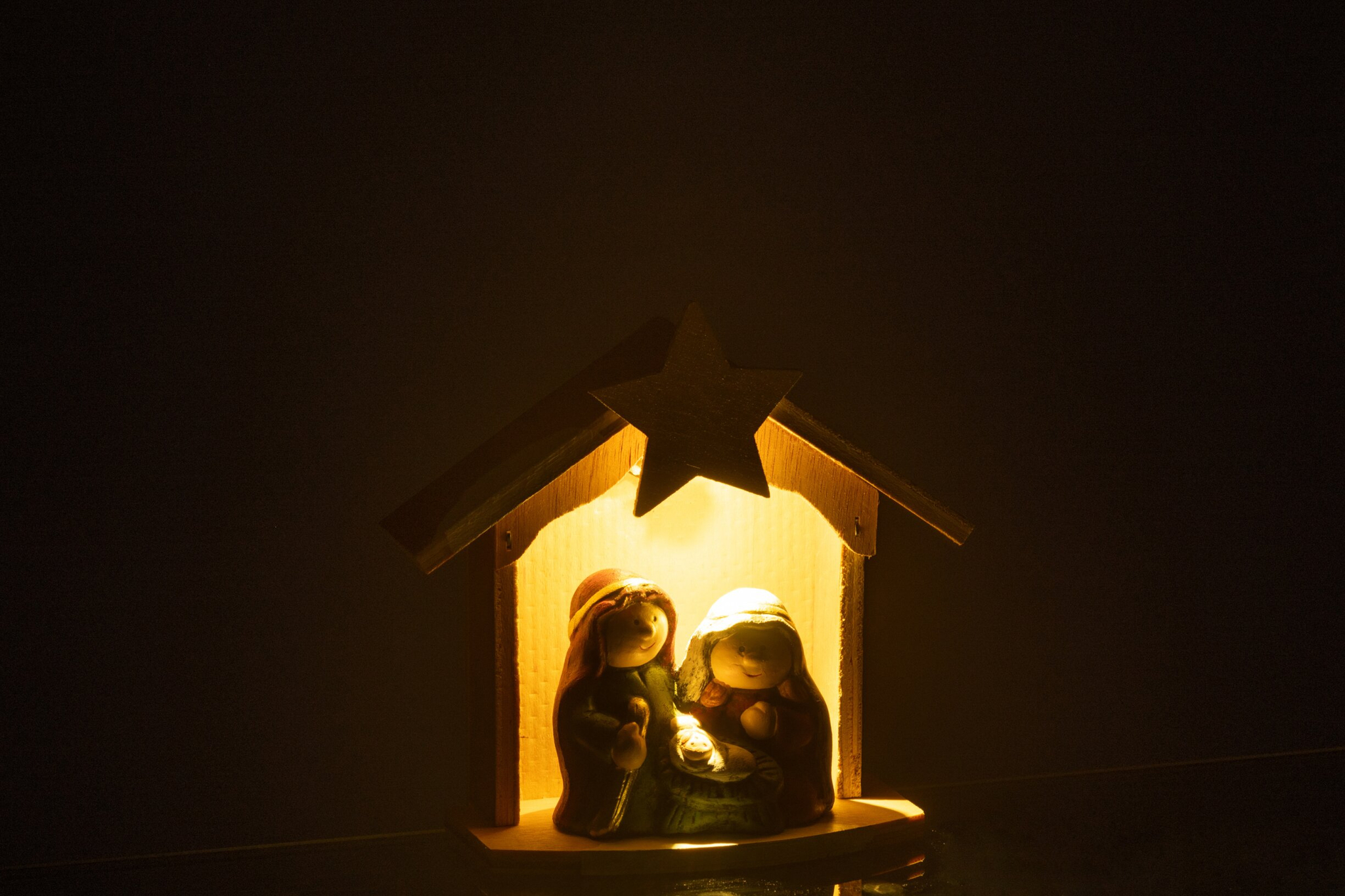Kerststal Peekino Porselein Meerkleurig - Afbeelding 2