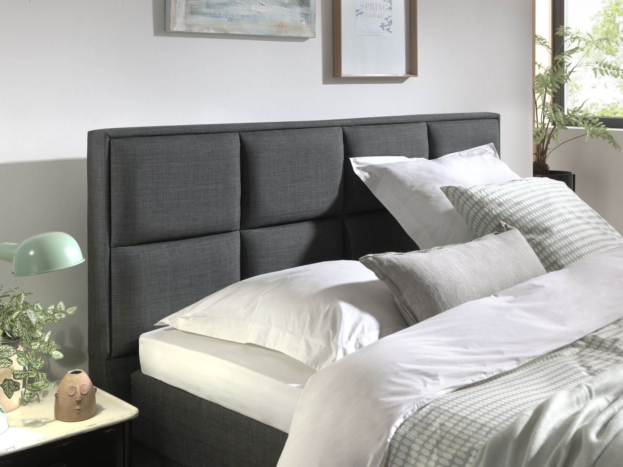 Boxspring Skurrea Antraciet 180x200 - Afbeelding 5