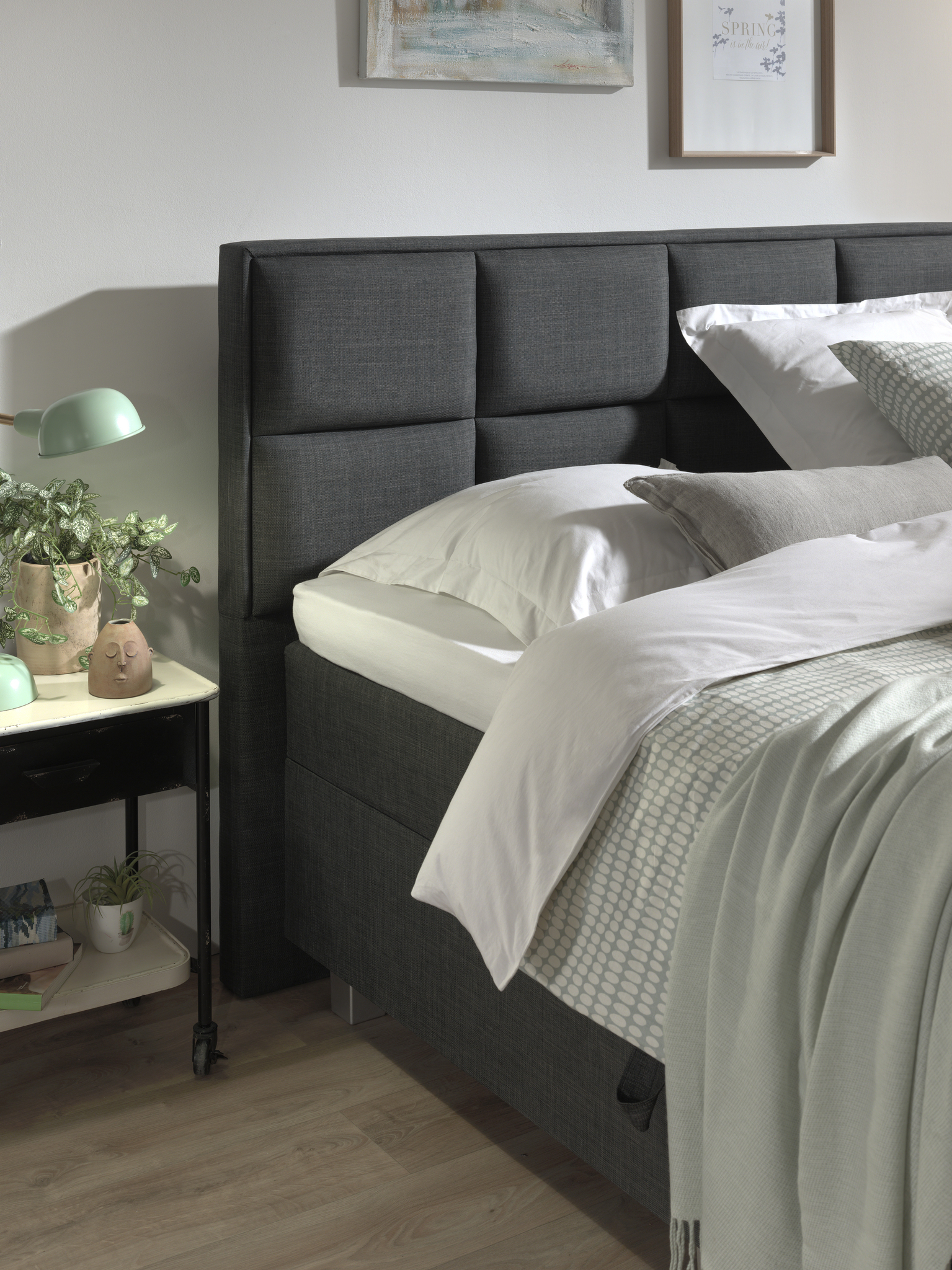 Boxspring Skurrea Antraciet 180x200 - Afbeelding 6