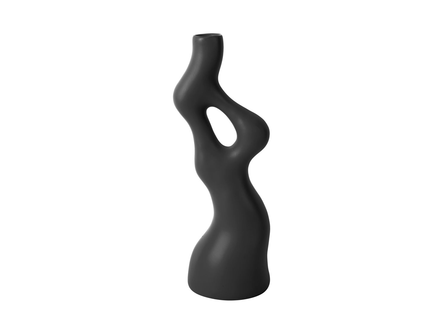 Vaas Teidand Polyresin Zwart H33 cm - Afbeelding 2