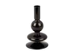 Kandelaar Klieti Glas Zwart Ø9 cm