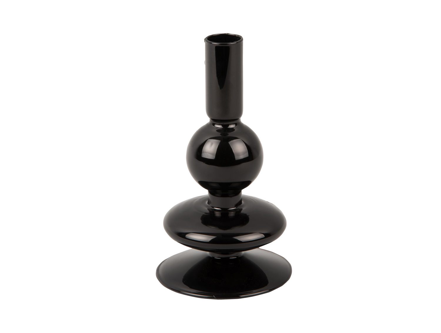 Kandelaar Klieti Glas Zwart Ø9 cm