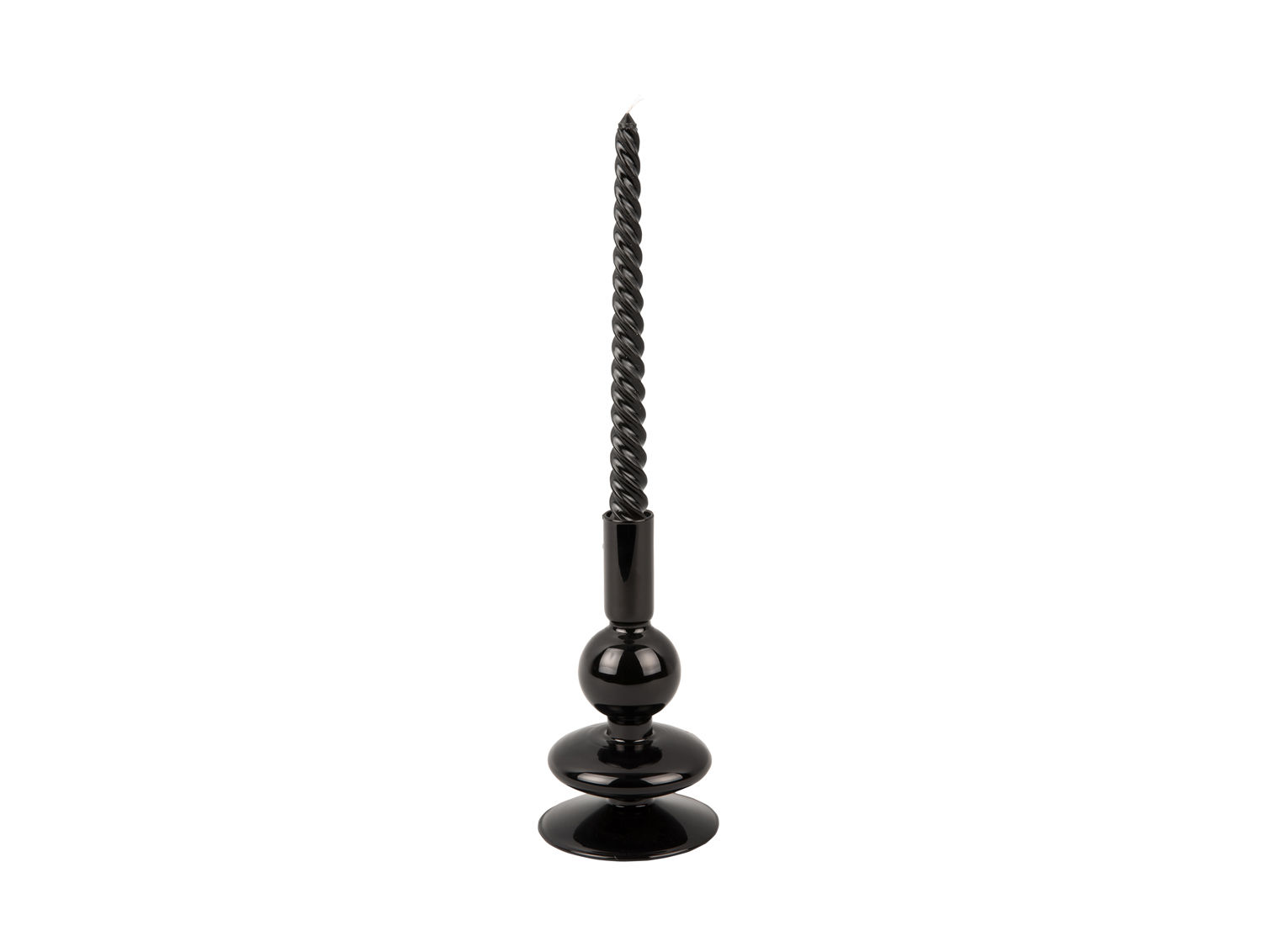 Kandelaar Klieti Glas Zwart Ø9 cm - Afbeelding 2