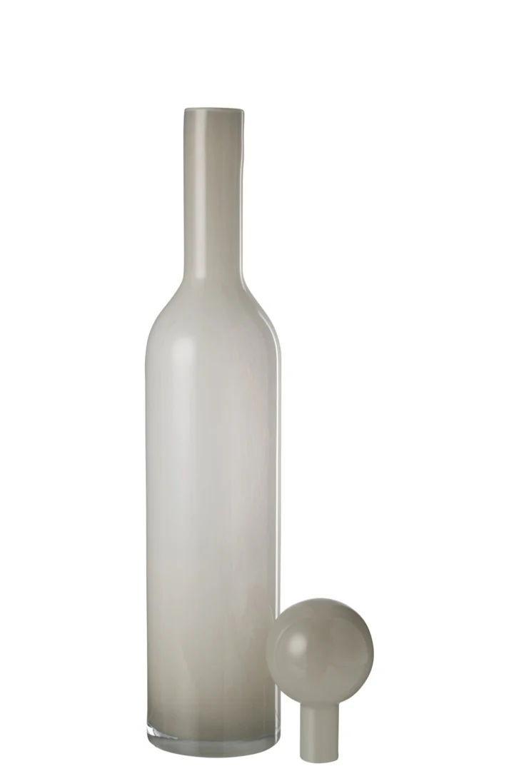 Berdund glazen vaas wit, 75 cm hoog, minimalistisch smal silhouet voor een stijlvol interieur