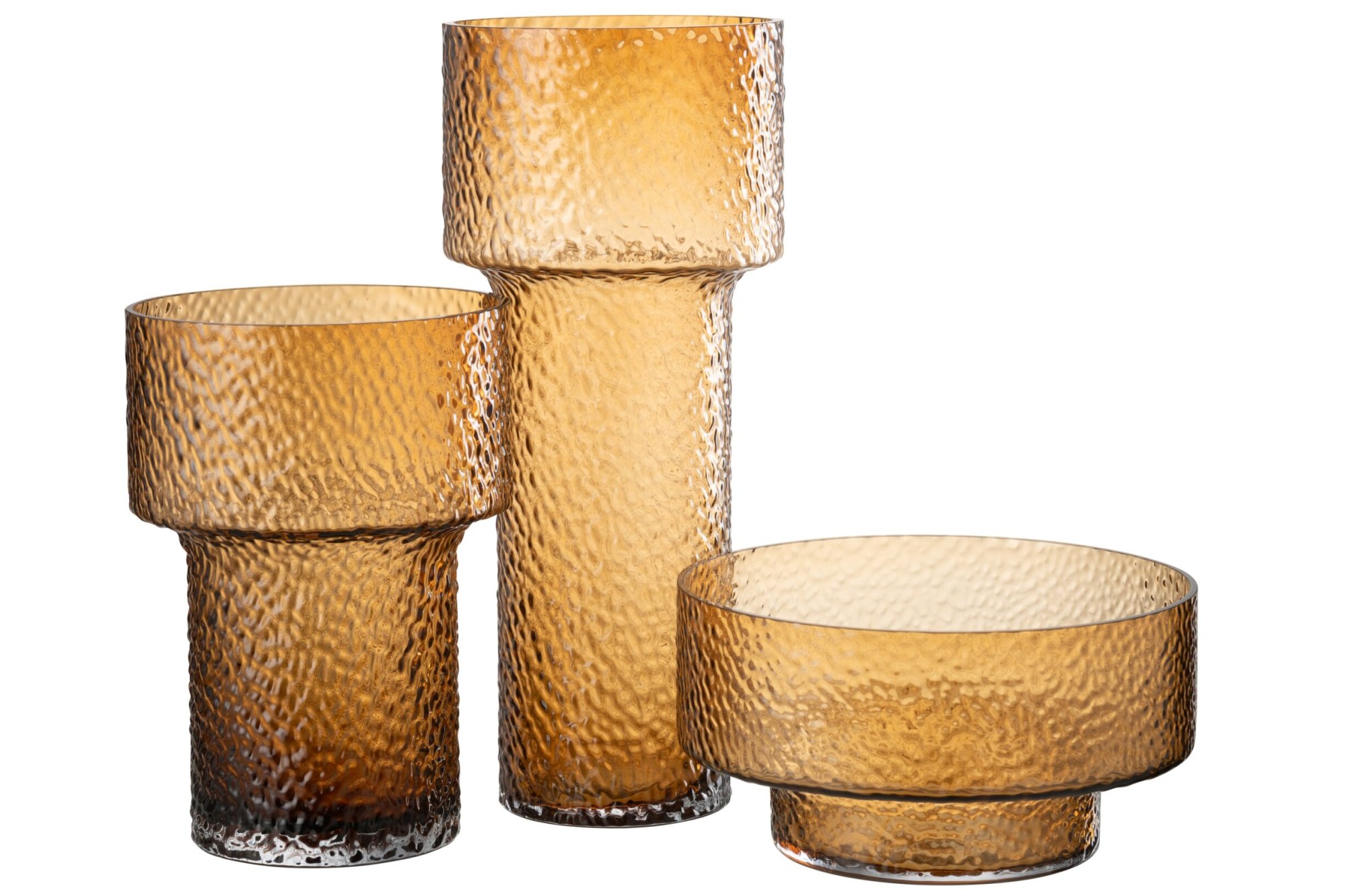 Vaas Flardis Glas Bruin H15 cm