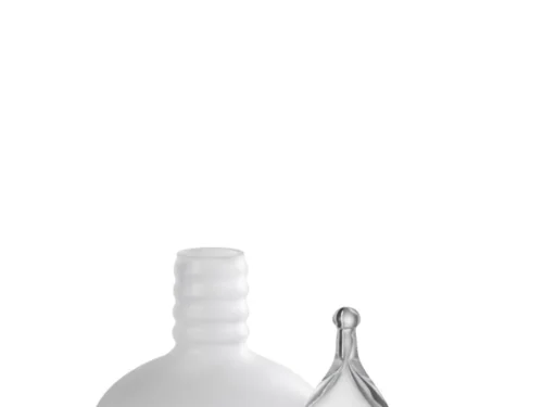Decoratie Ferwert transparante glazen vaas met dop, slanke vorm en helder design