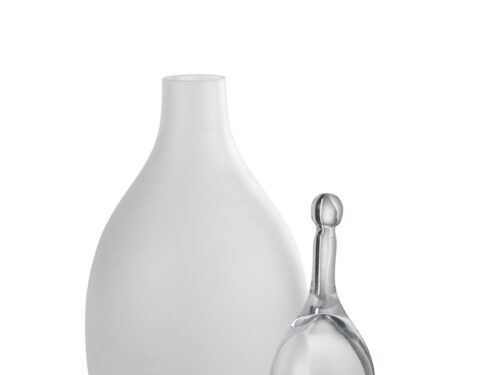 Transparante Vaas Bresta Glas H53 cm met slanke, hoge vorm en verfijnde uitstraling