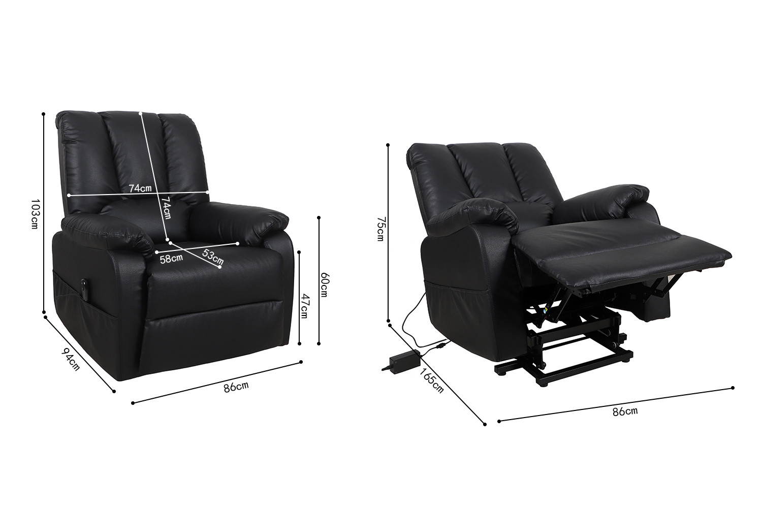 Relaxstoel Boorik Zwart - Afbeelding 8