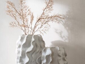 Vaas Koordine Klei Beige H37,5 cm