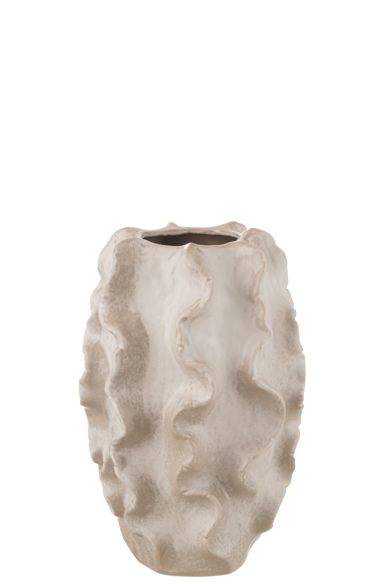 Vaas Koordine Klei Beige H37,5 cm - Afbeelding 3
