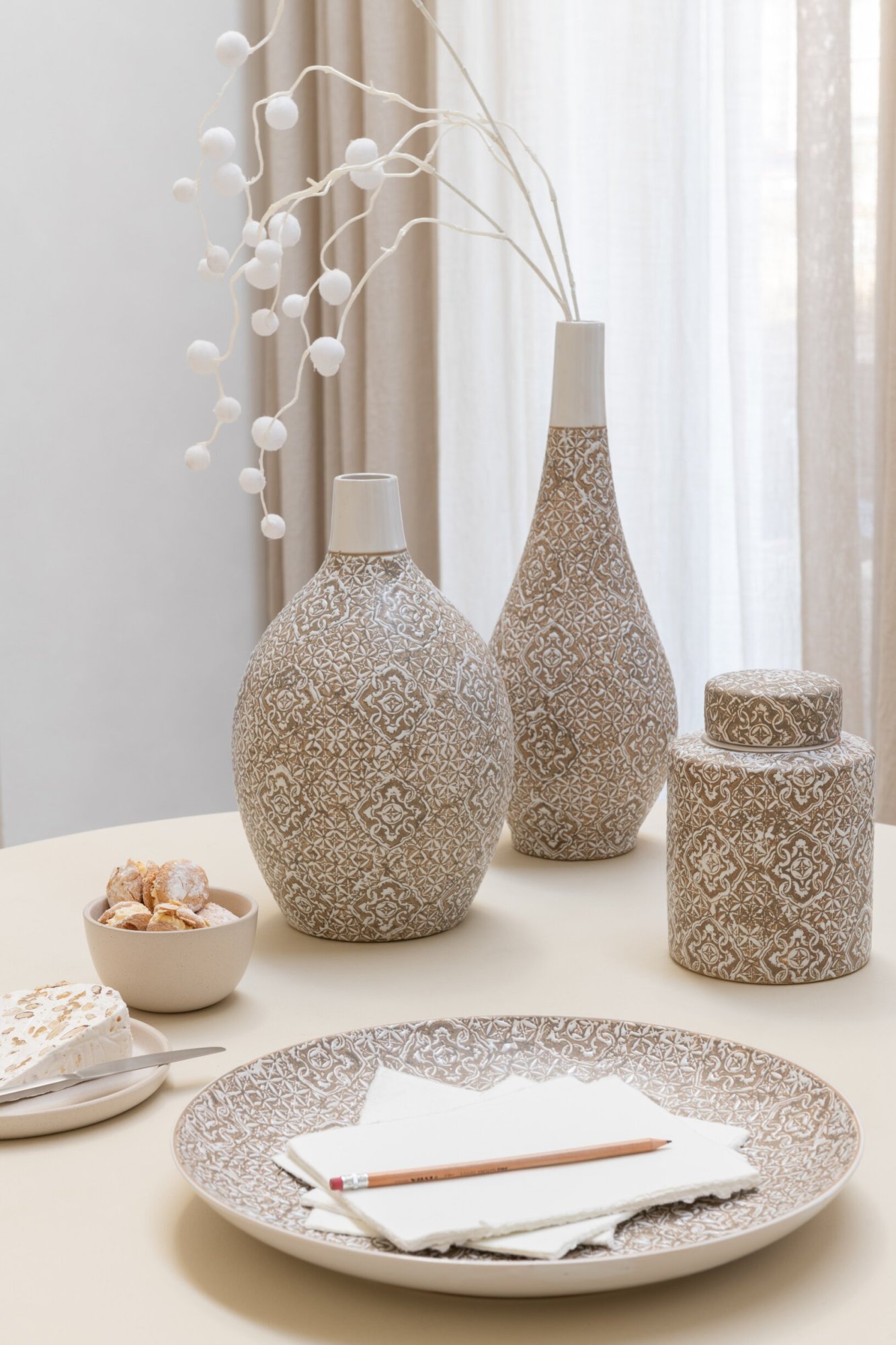 Pot Sleirrea Porselein Meerkleurig H19 cm - Afbeelding 2