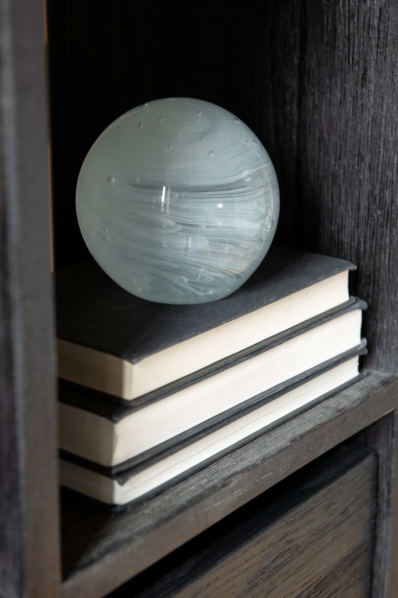 Rondglas Kulven Glas Wit - Afbeelding 2