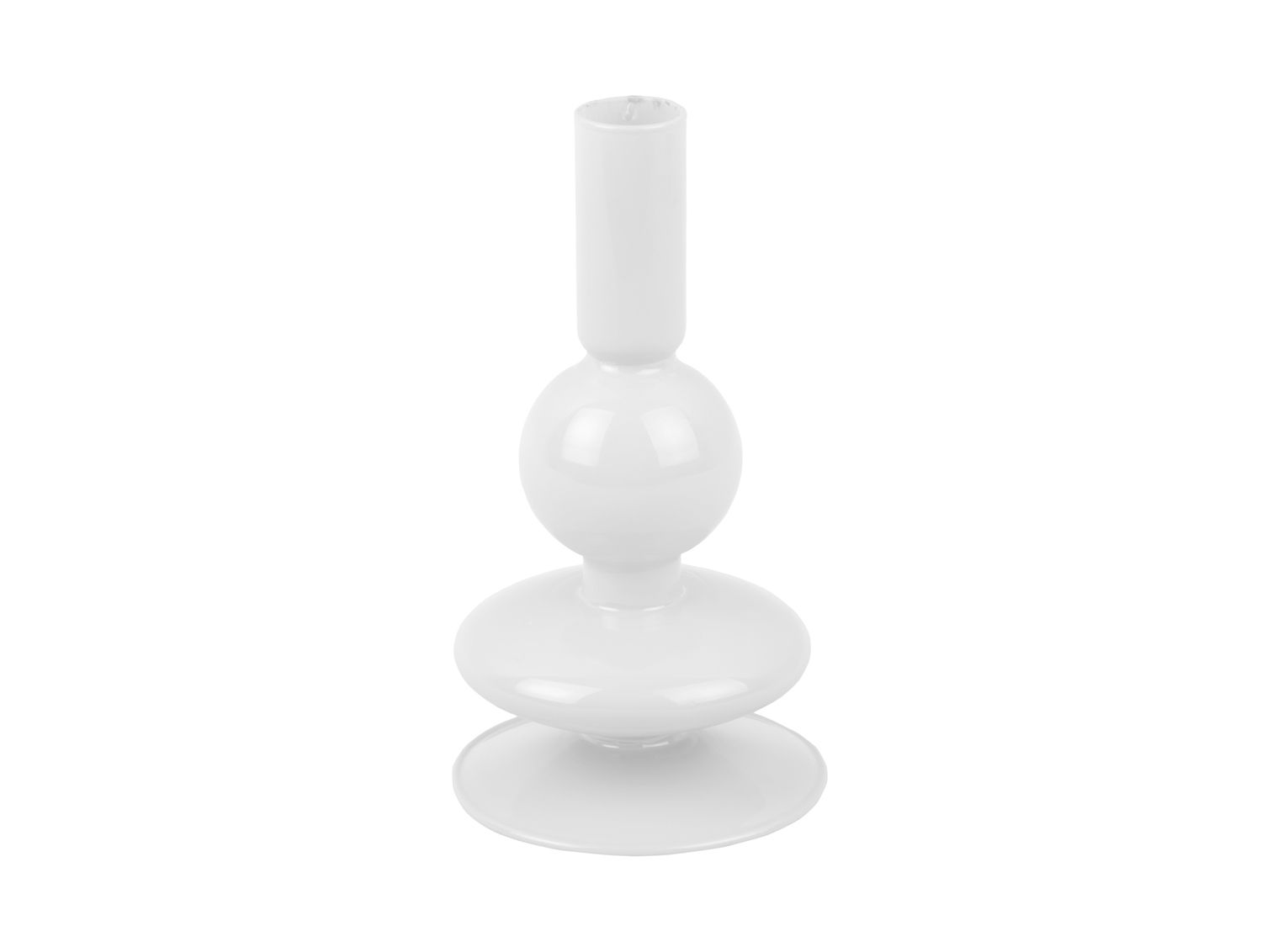 Kandelaar Koordum Glas Wit Ø9 cm
