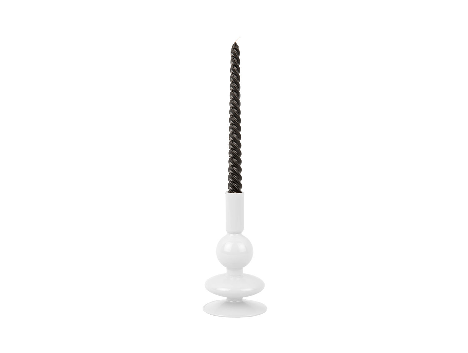 Kandelaar Koordum Glas Wit Ø9 cm - Afbeelding 2