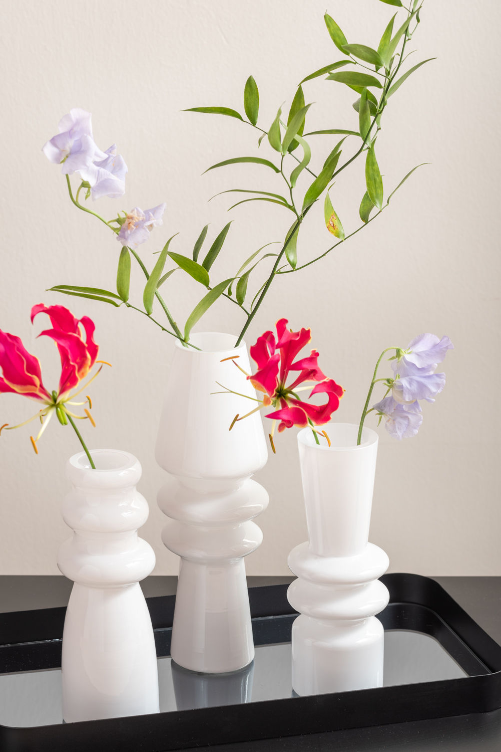 Vaas Slaumero Glas Wit Ø9 cm - Afbeelding 3
