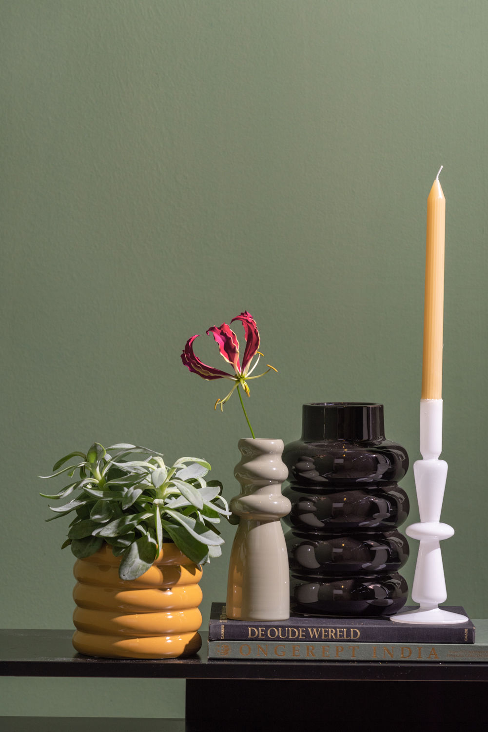 Kandelaar Floria Glas Wit Ø9 cm - Afbeelding 4
