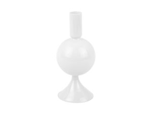 Kandelaar Taaldine Glas Wit Ø8 cm