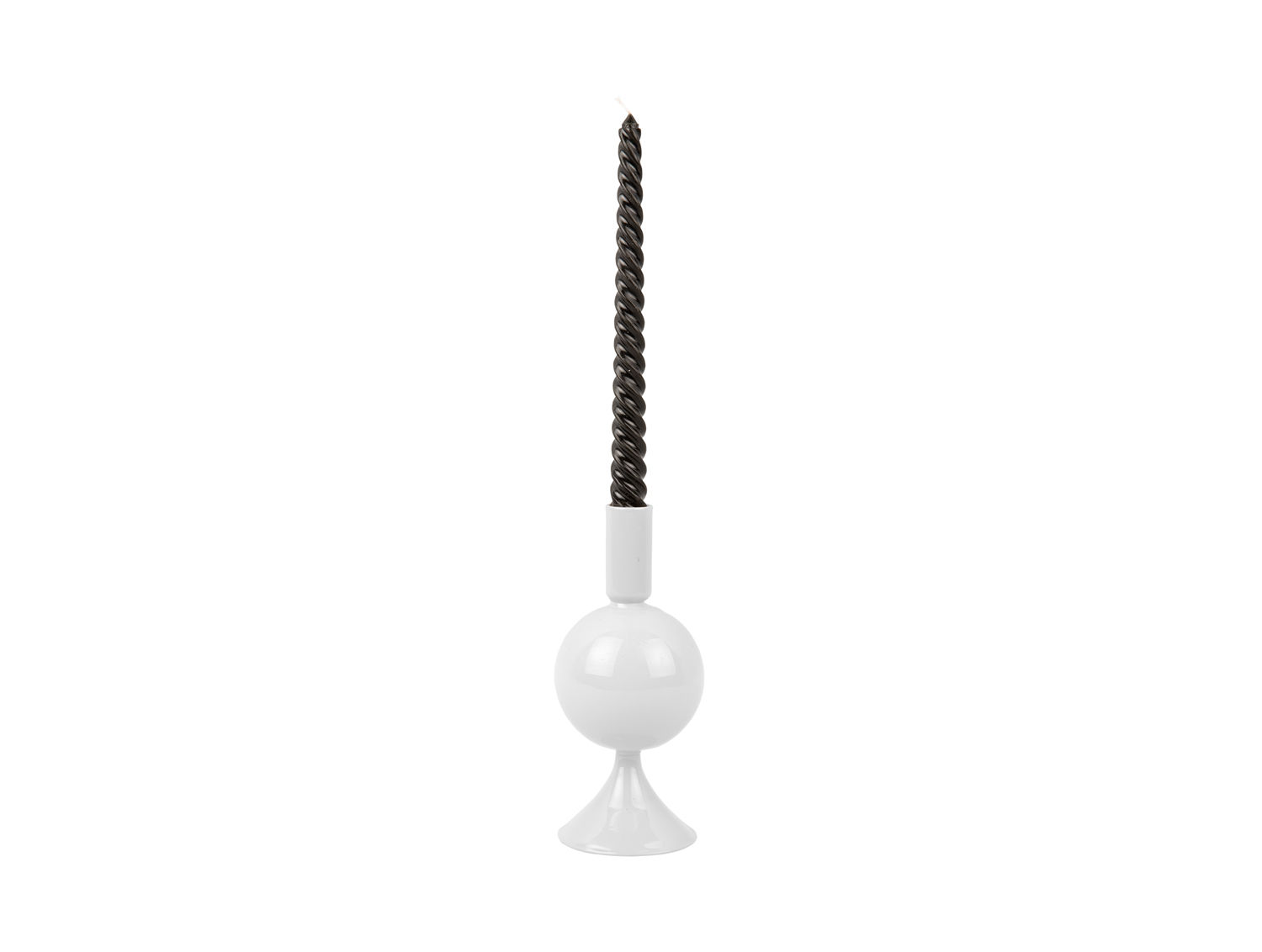 Kandelaar Taaldine Glas Wit Ø8 cm - Afbeelding 2