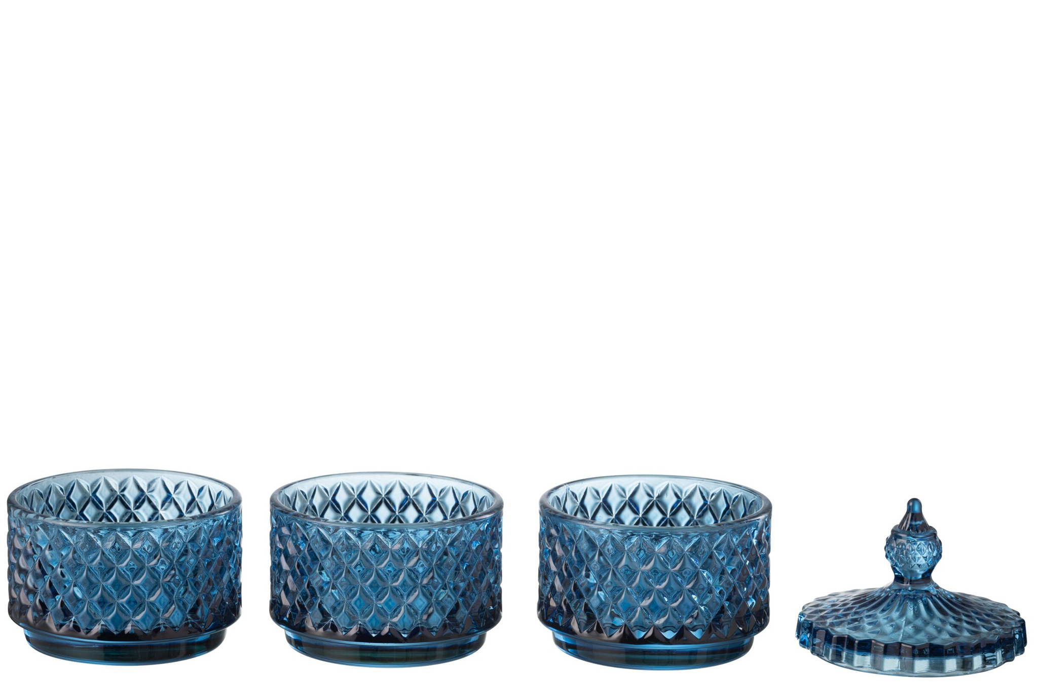 Pot Runoro Glas Blauw H20 cm