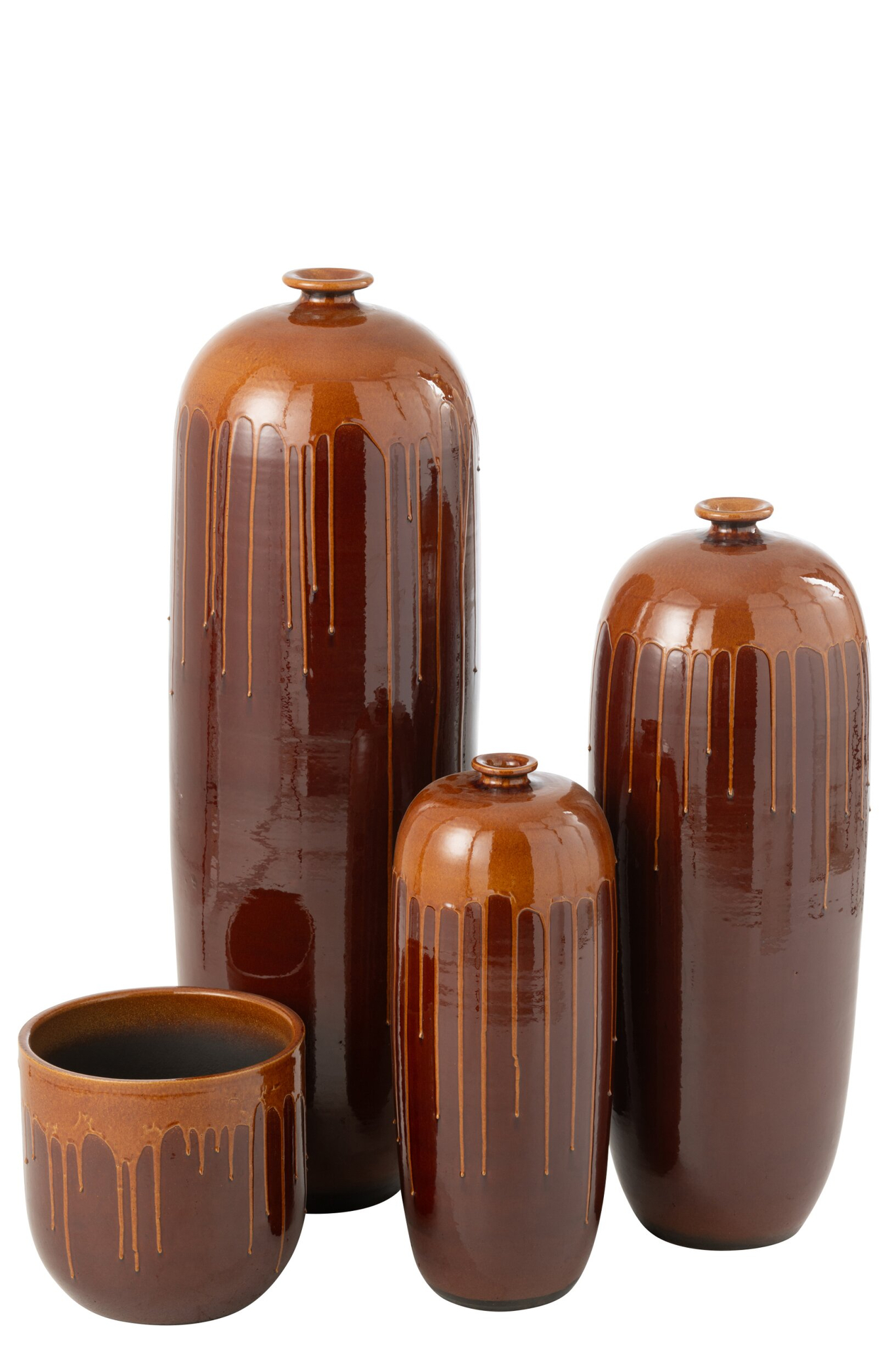 Bloempot Skemang Terracotta Bruin H26 cm