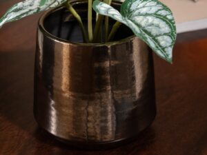 Bloempot Maukesta Terracotta Goud H22 cm