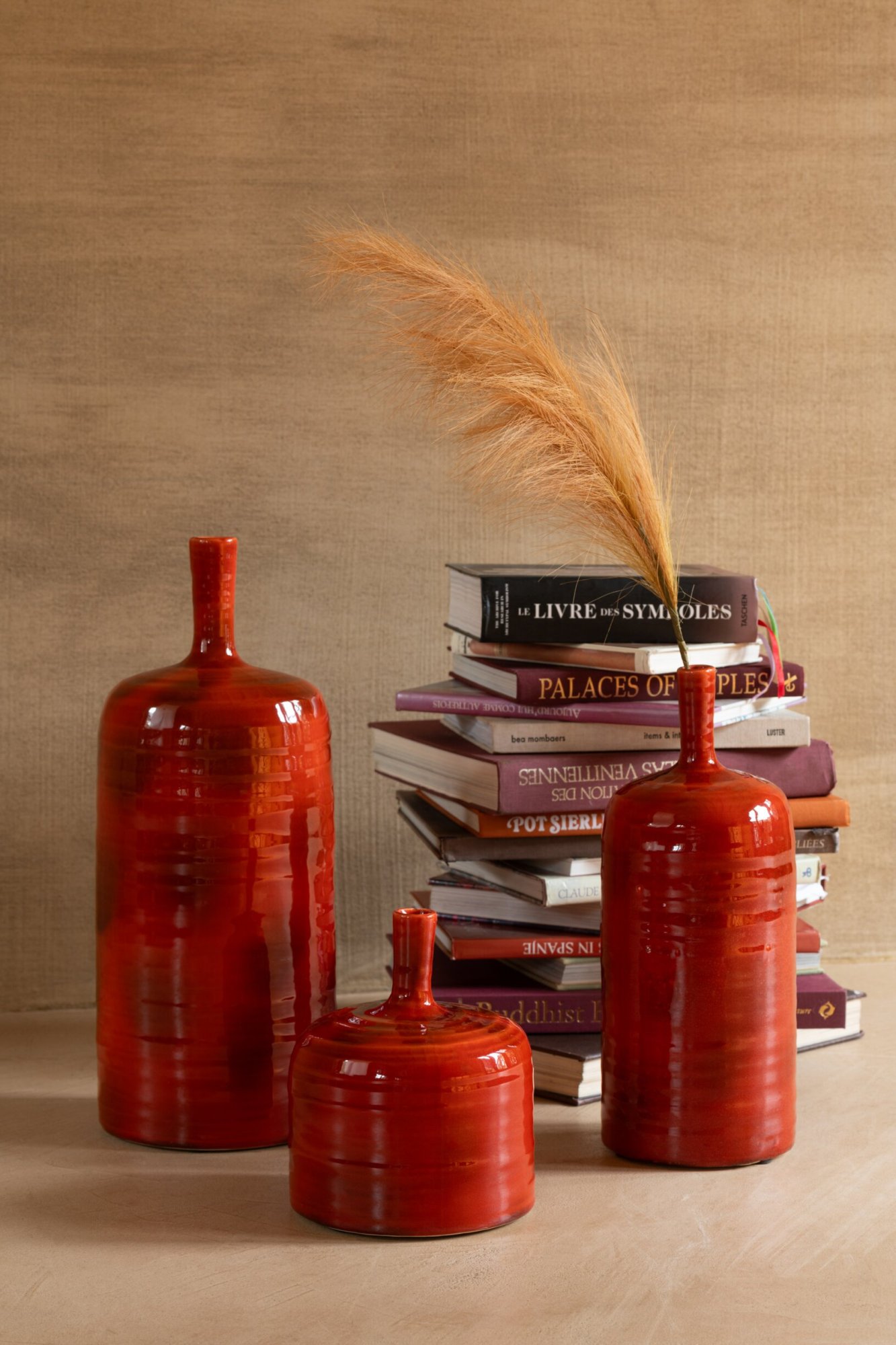 Vaas Fleeltond Klei Rood H49,5 cm - Afbeelding 3