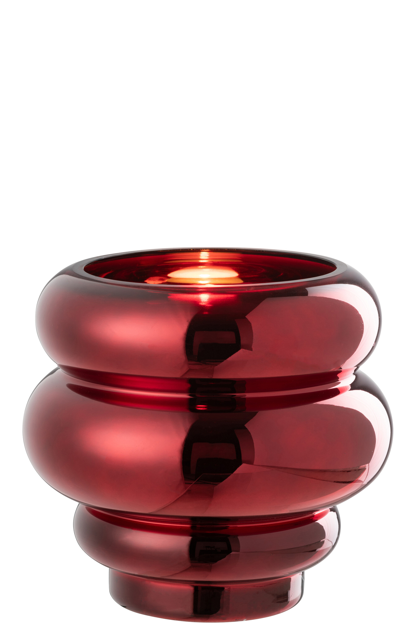 Vaas Stordik Glas Rood H20 cm - Afbeelding 3