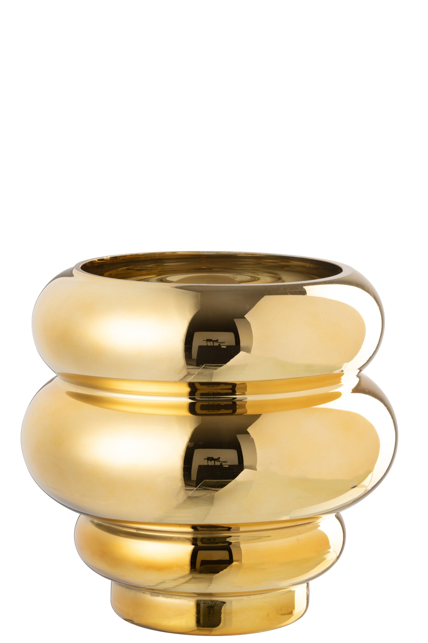 Vaas Faldonte Glas Goud H20 cm