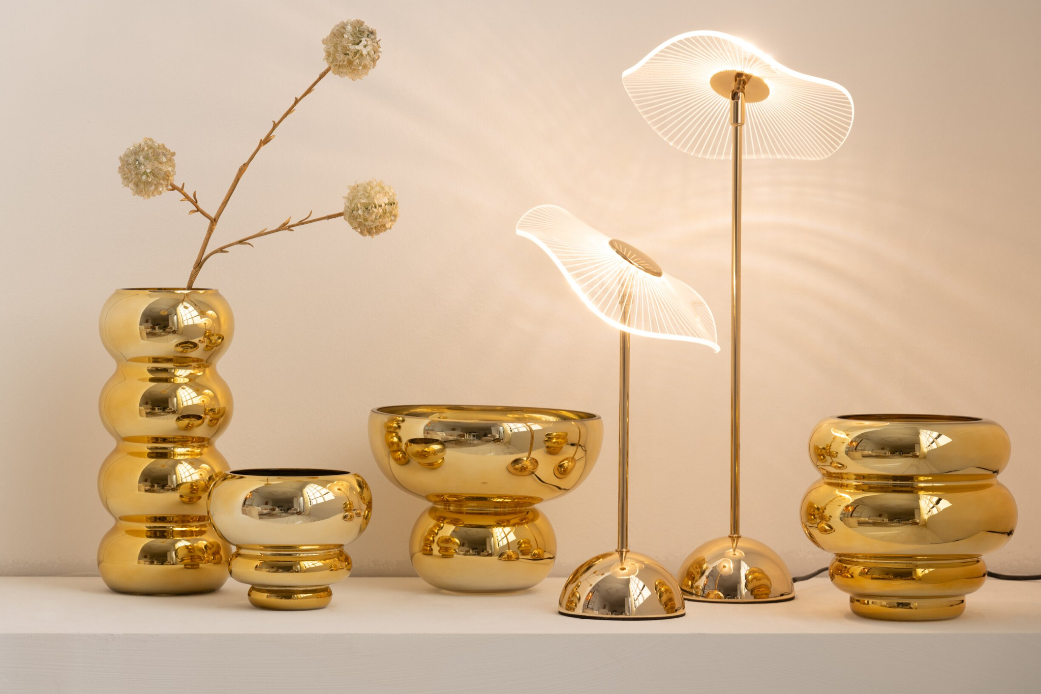 Kom Breintura Glas Goud - Afbeelding 3