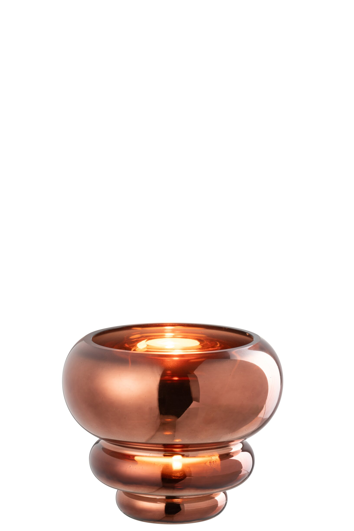 Vaas Traastil Glas Bruin H13,5 cm - Afbeelding 2