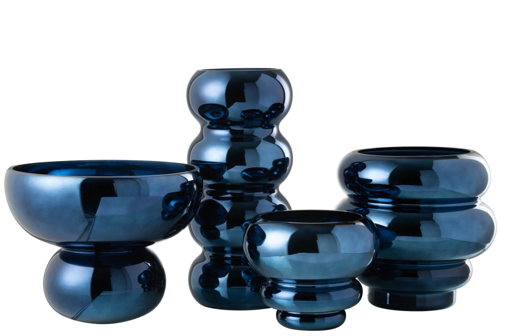 Kom Rossel Glas Blauw - Afbeelding 2