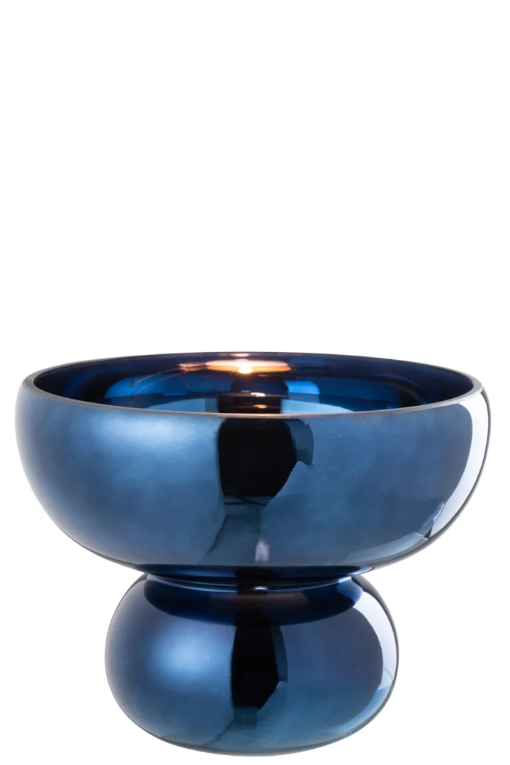 Kom Rossel Glas Blauw - Afbeelding 3