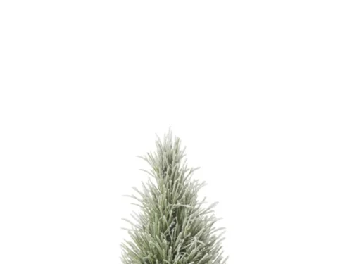 Kerstboom Gosang kunststof groen H36 cm, compact met besneeuwde takken en decoratieve boomstamvoet