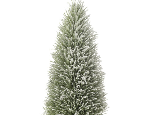 Kerstboom Suldes kunstboom groen H60 cm met nepsneeuw en compacte potvoet