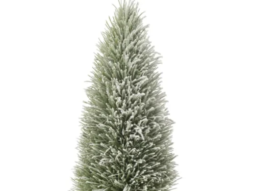 Kerstboom Suldes kunstboom groen H60 cm met nepsneeuw en compacte potvoet