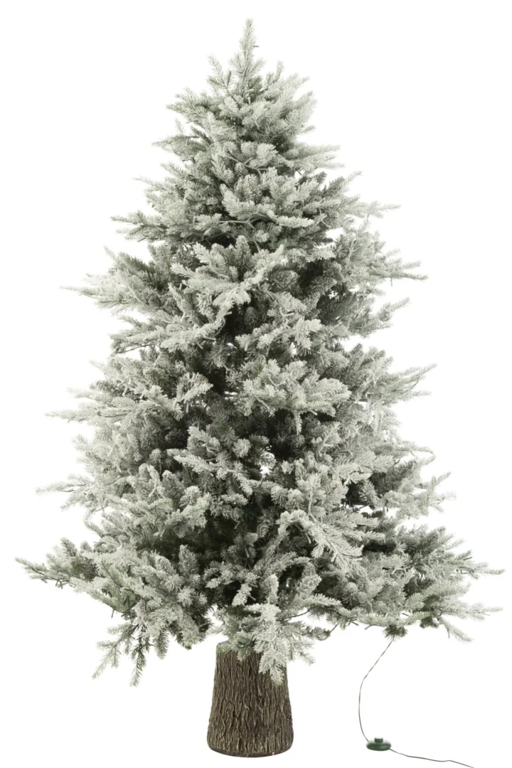 Kerstboom Slivor Kunststof Wit H210 cm met sneeuweffect en volle, besneeuwde takken