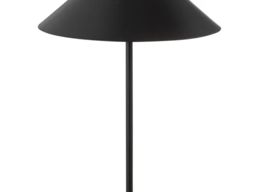 Zwarte Tafellamp Haalvis H56 cm van ijzer met rustige vorm en E27-fitting