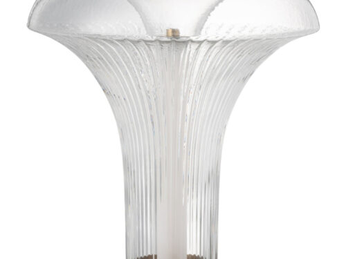 Tafellamp Slorresta Glas H55 cm met transparant glas en goudkleurige basis, elegant en modern design