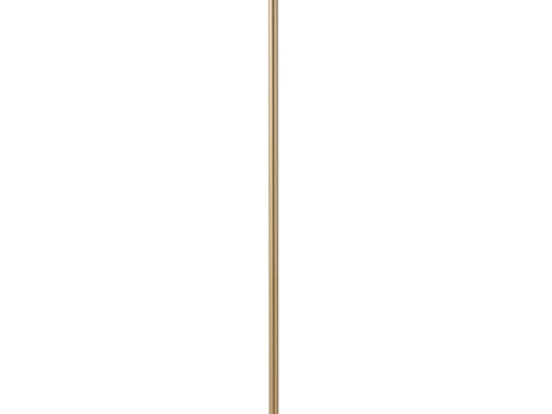 Vloerlamp Flaabena met helder glas, goudkleurige voet en slanke standaard, H156 cm