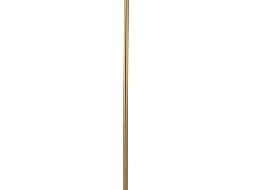 Vloerlamp Baumir Glas H156 cm met bruine glazen kap, slanke goudkleurige voet en warm sfeervol licht