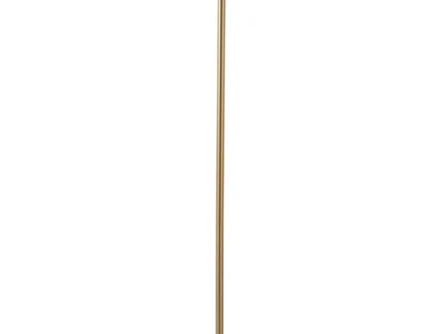Vloerlamp Baumir Glas H156 cm met bruine glazen kap, slanke goudkleurige voet en warm sfeervol licht