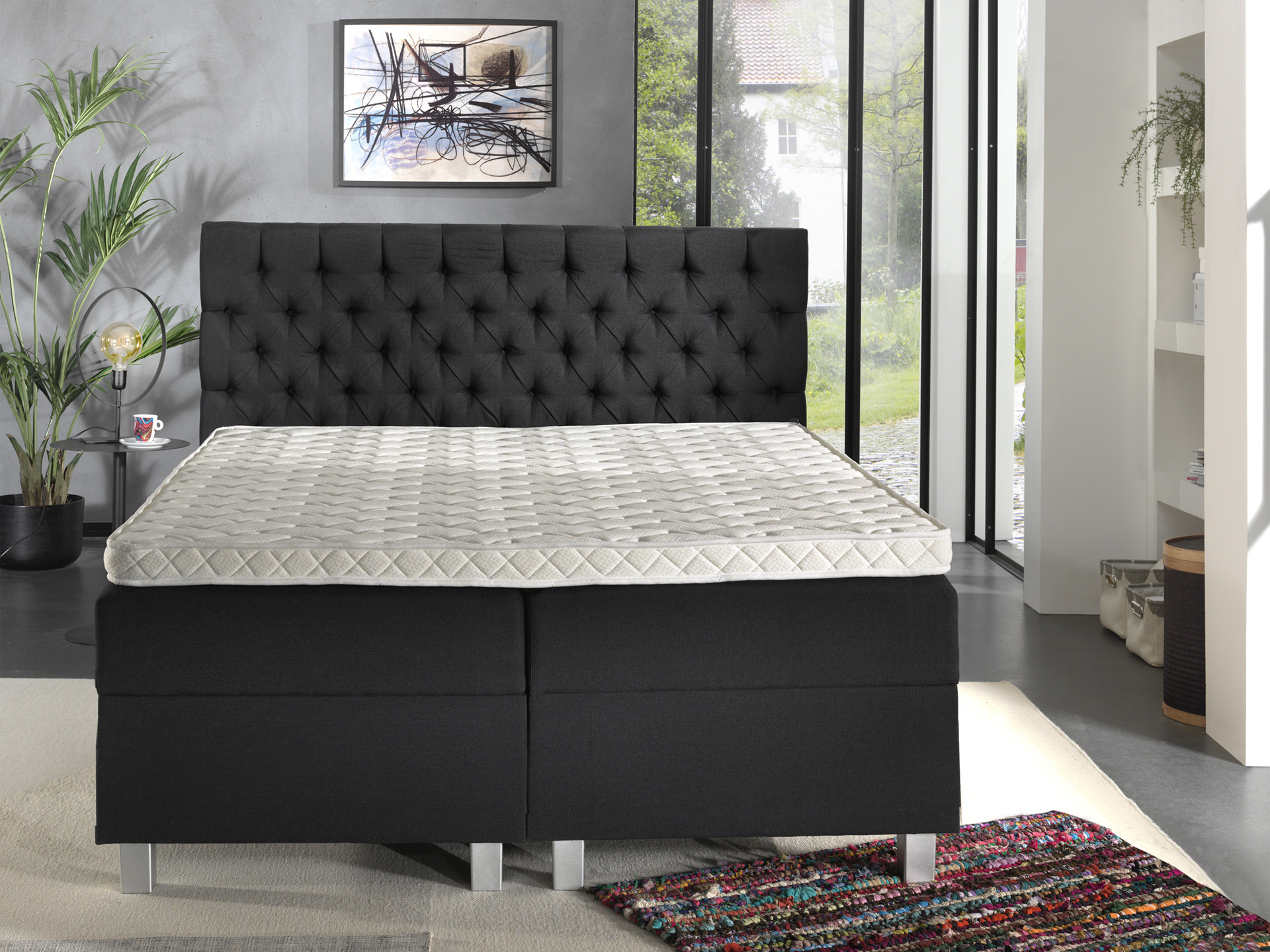 Boxspring Briskos Antraciet 180x200 - Afbeelding 2