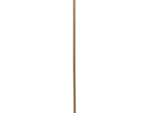 Vloerlamp Sliendil goud 150 cm met slank ijzeren frame en marmeren voet, elegant en modern