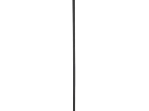 Vloerlamp Pikas zwart 150 cm met marmeren voet, slanke ijzeren voet en opvallende kap