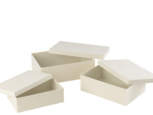 Opbergdoos Skilland Papier Wit - Set van 3